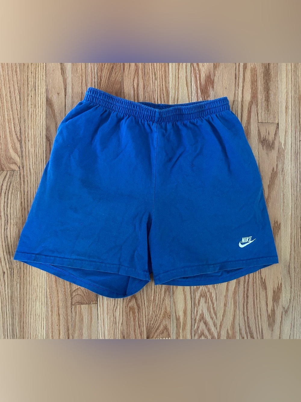 Nike Royal Blue Running Shorts with White Swoosh